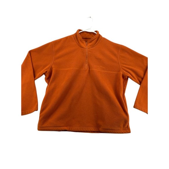 DUCK HEAD Shirt Men's Long Sleeve 1/4 Zip Sweatshirt Orange Size Extra Large - Picture 1 of 12